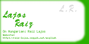 lajos raiz business card